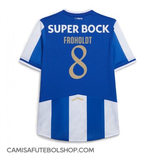 Camisa de time de futebol Porto Victor Froholdt #8 Replicas 1º Equipamento 2025-26 Manga Curta Camisa de time de futebol Porto Victor Froholdt #8 Replicas 1º Equipamento 2025-26 Manga Curta